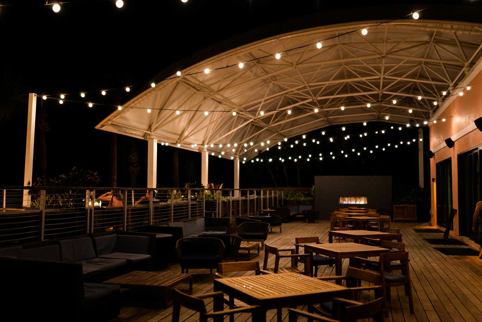 Terrasse bois avec eclairage